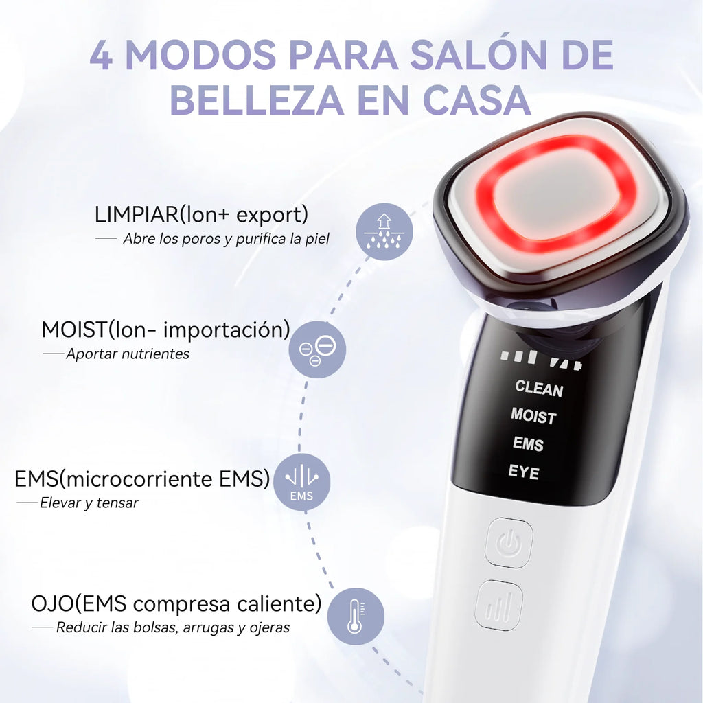 ANLAN Depurador Facial EMS con Fototerapia LED, Limpieza Profunda y Antiarrugas